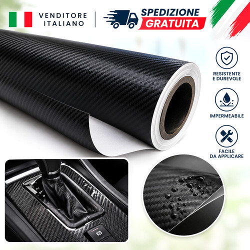 Black carbon fiber film - black,